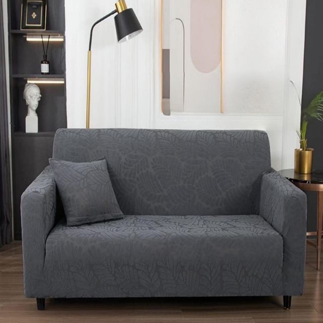 GENERICO - Funda Sofá 3 Cuerpos Texturizada Ajustable gris