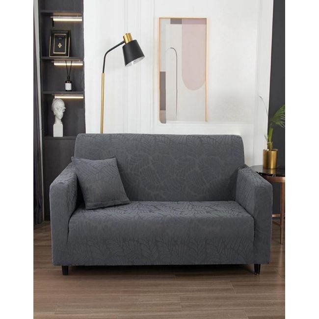 GENERICO - Funda Sofá 3 Cuerpos Texturizada Ajustable gris