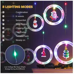 GENERICO - 2 Cascada Guirnaldas Navidad Luces Guirnalda Luces Navideñas