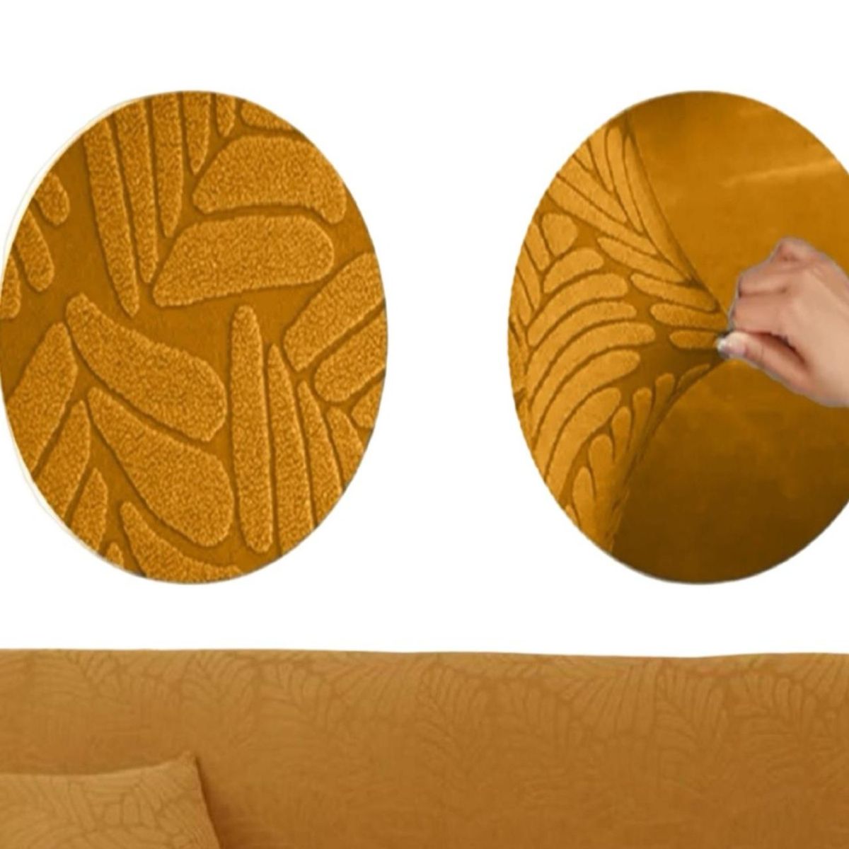 GENERICO - Juego Fundas Sofá Texturizadas 3+1+1 Antideslizantes 6n13