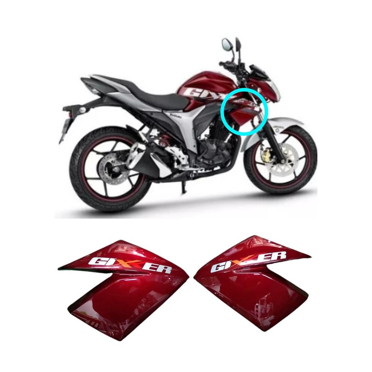 GENERICO - GUIA DE AIRE GIXXER 150 - Rojo