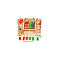 GENERICO - Caja Herramienta Juguete Madera