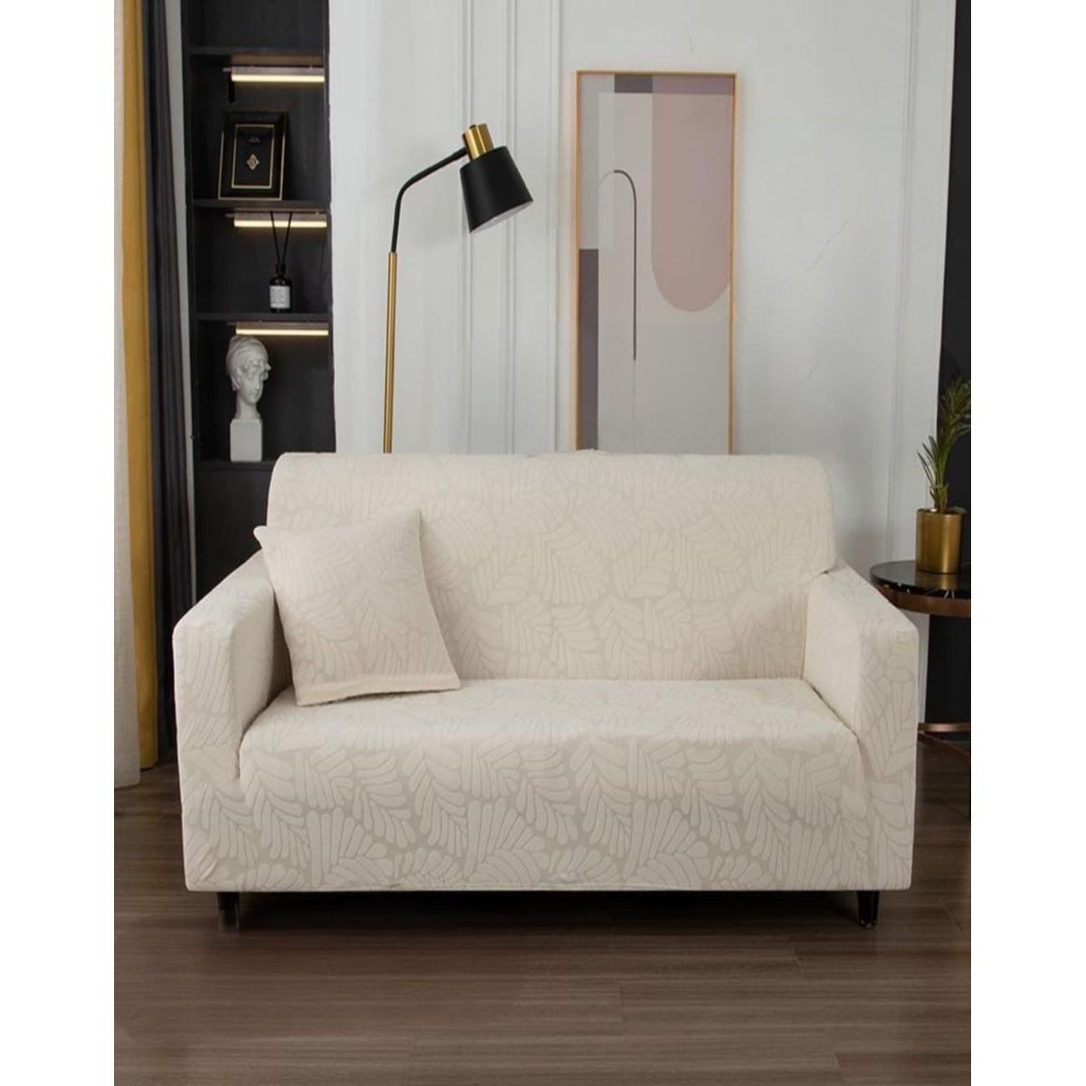 GENERICO - Funda Sofá 3 Cuerpos Texturizada Ajustable beige