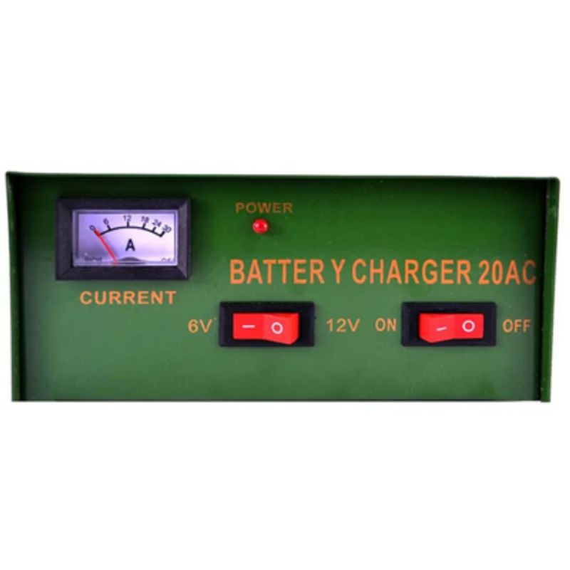 GENERICO - Cargador De Bateria 12v Y 6v Autos Motos 20 Amperes 20a Xl