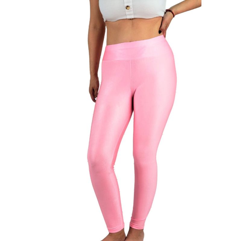 MPROPIA - Pack 2 Calza Lycra Brillante Dupont Mujer Tiro Alto Deportivo 548