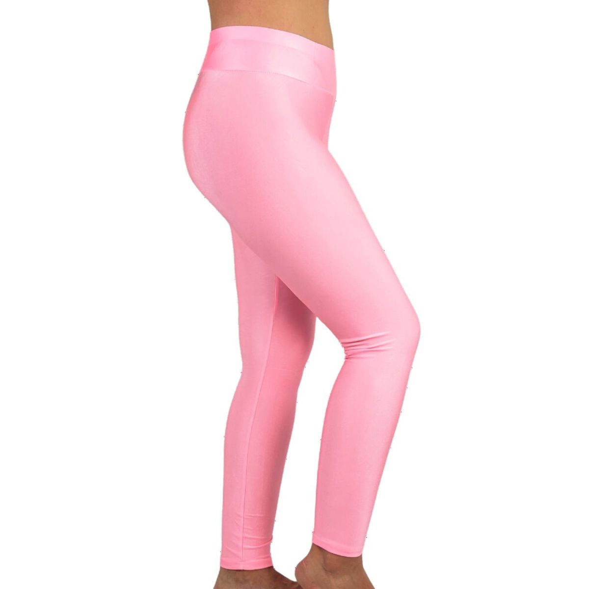 LIKE SHOP - Pack 2 Calza Lycra Brillante Dupont Mujer Tiro Alto Deportivo 548