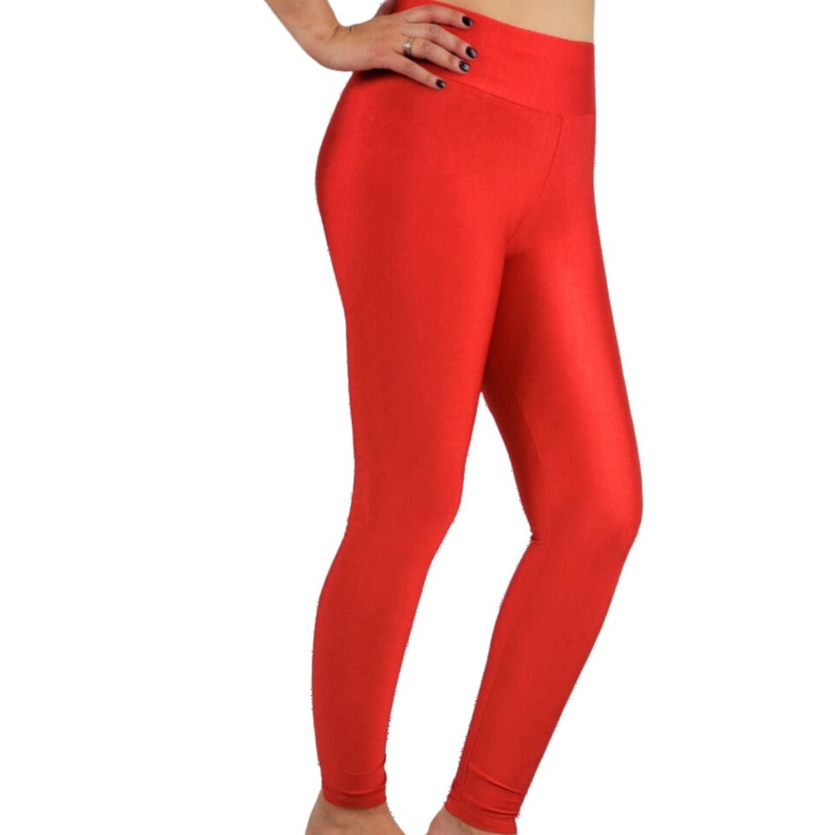 LIKE SHOP - Pack 2 Calza Lycra Brillante Dupont Mujer Tiro Alto Deportivo 548