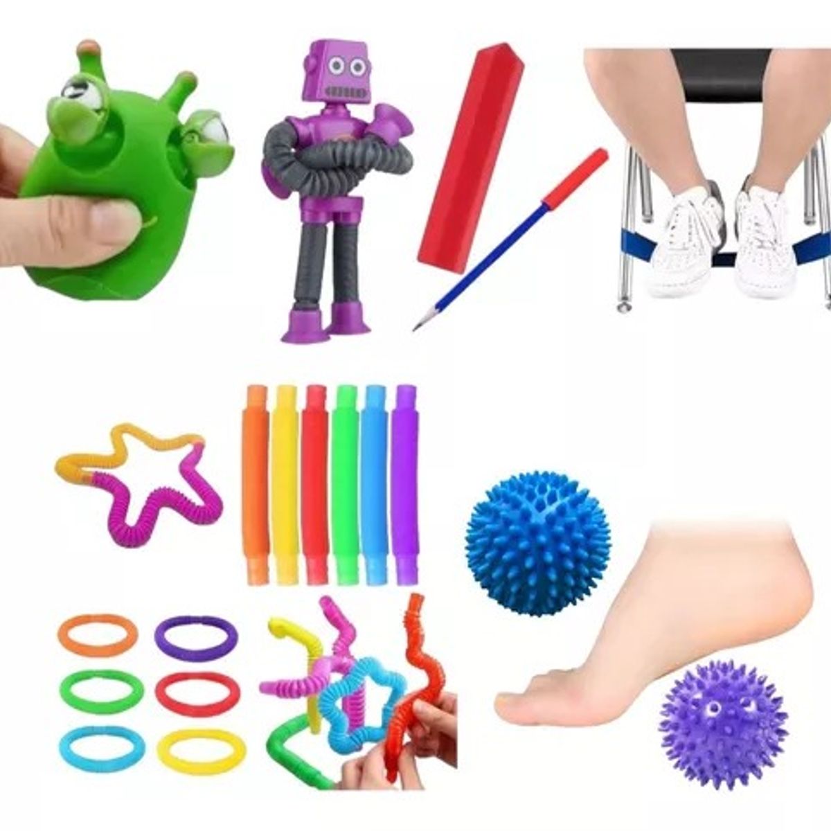 GENERICO - Pack Sensorial Antiestrés Para Niños Con Autismo Tea - Tdah