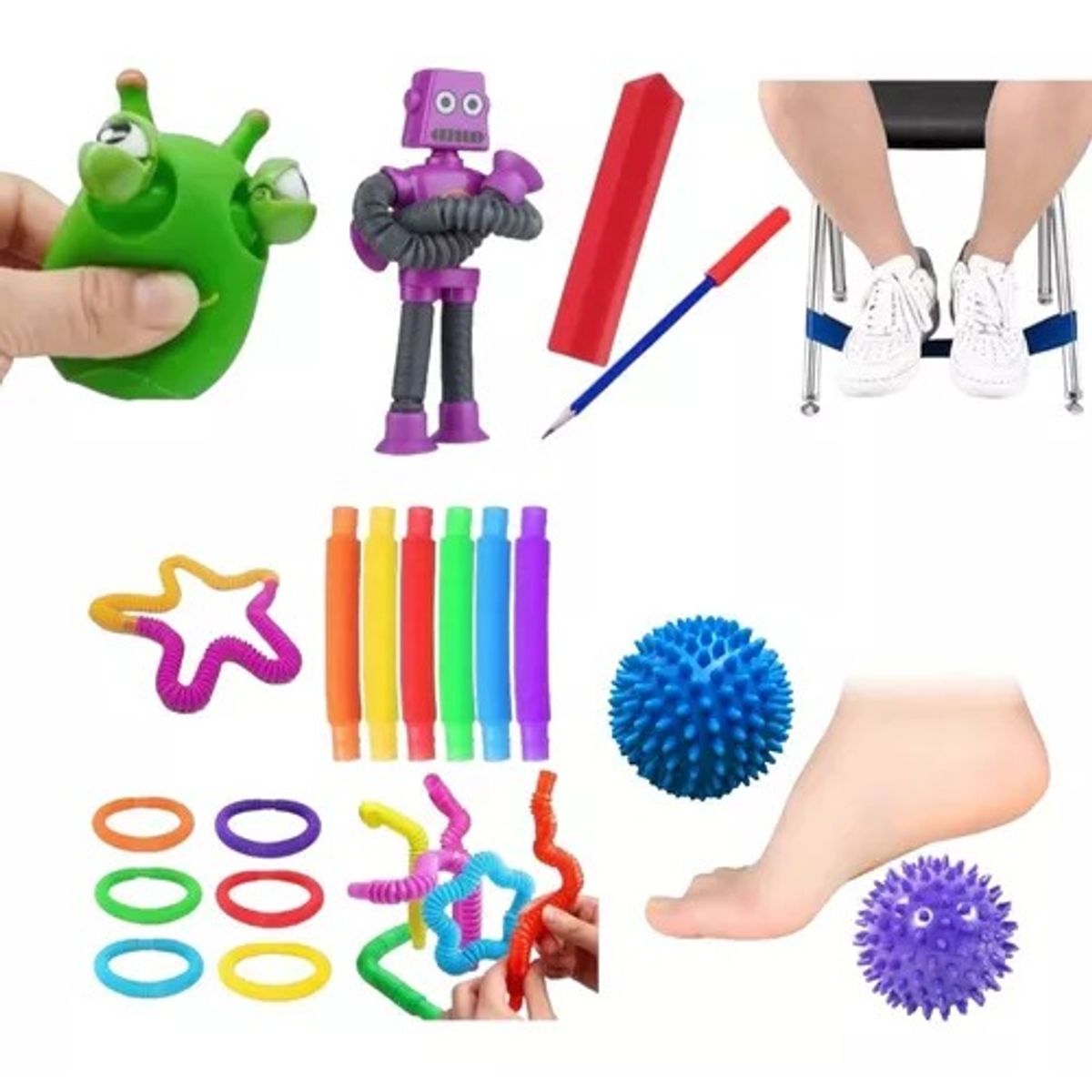 GENERICO - Pack Sensorial Antiestrés Para Niños Con Autismo Tea - Tdah