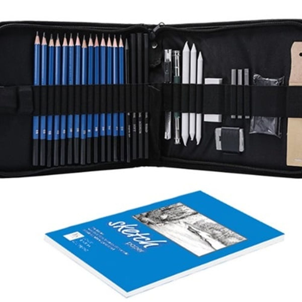 GENERICO - Kit De Dibujo Profesional 32 Piezas Estuche Set Lápices