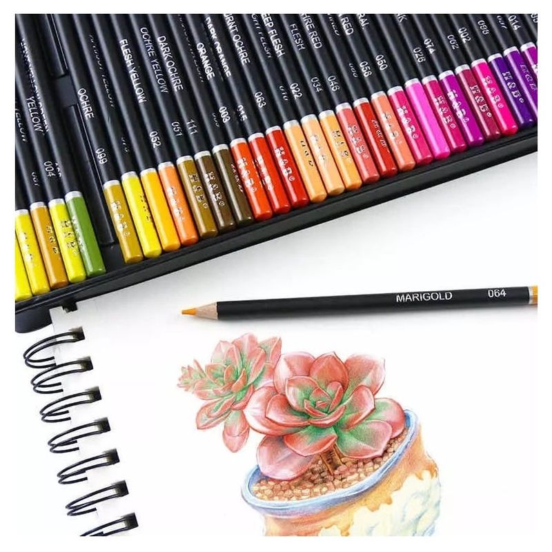 GENERICO - Set 72 Lapices Colores Arte Profesional Dibujo Caja Metalica
