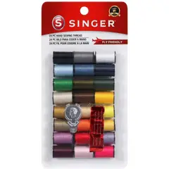 SINGER - Hilos coser 24 hilos, 3 agujas y 1 enhebrador 00264