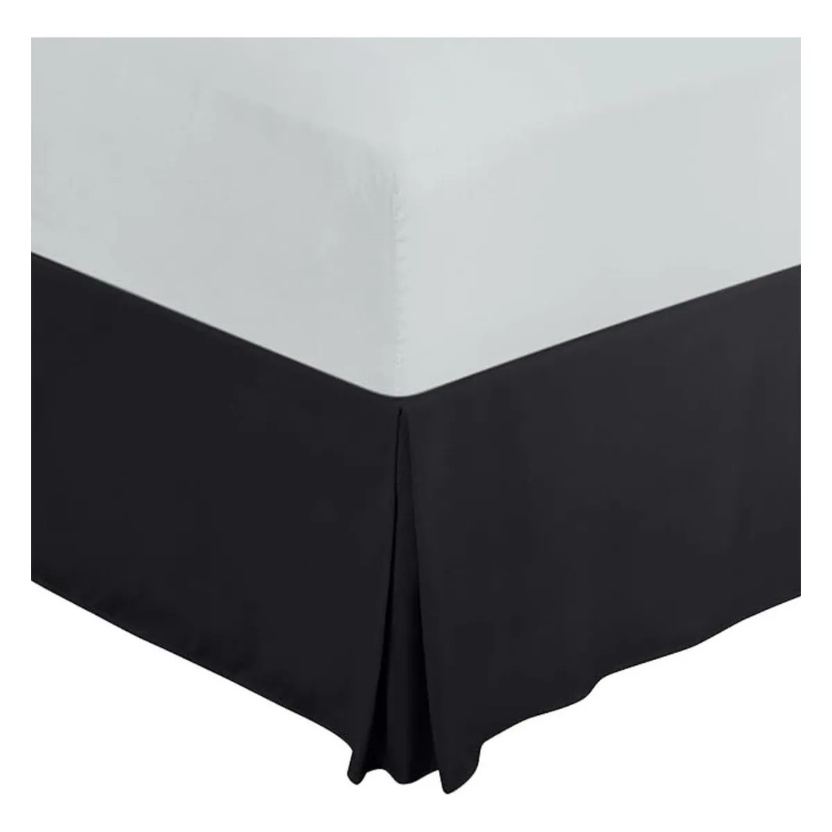 AZ AURAZEUS - Faldon Cama 1,5 Plazas Negro Plegado Elasticado Premium Aura Zeus