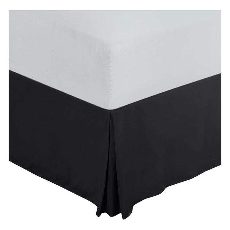 AZ AURAZEUS - Faldon Cama 1,5 Plazas Negro Plegado Elasticado Premium Aura Zeus