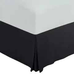 AZ AURAZEUS - Faldon Cama 1,5 Plazas Negro Plegado Elasticado Premium Aura Zeus