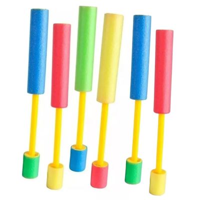 Imagen 2 del producto Set 6 Pistolas Lanza Agua Esponja Piscina Verano Juego 25cm