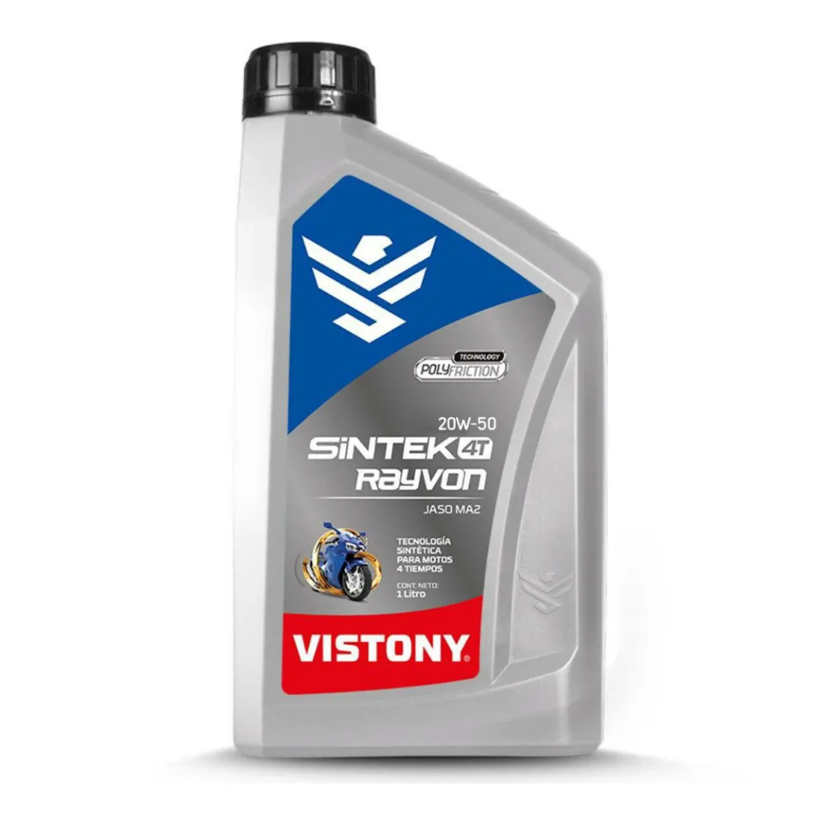 VISTONY - Aceite Moto 20w50 Sintetico Moto 4t 1 Litro Vistony