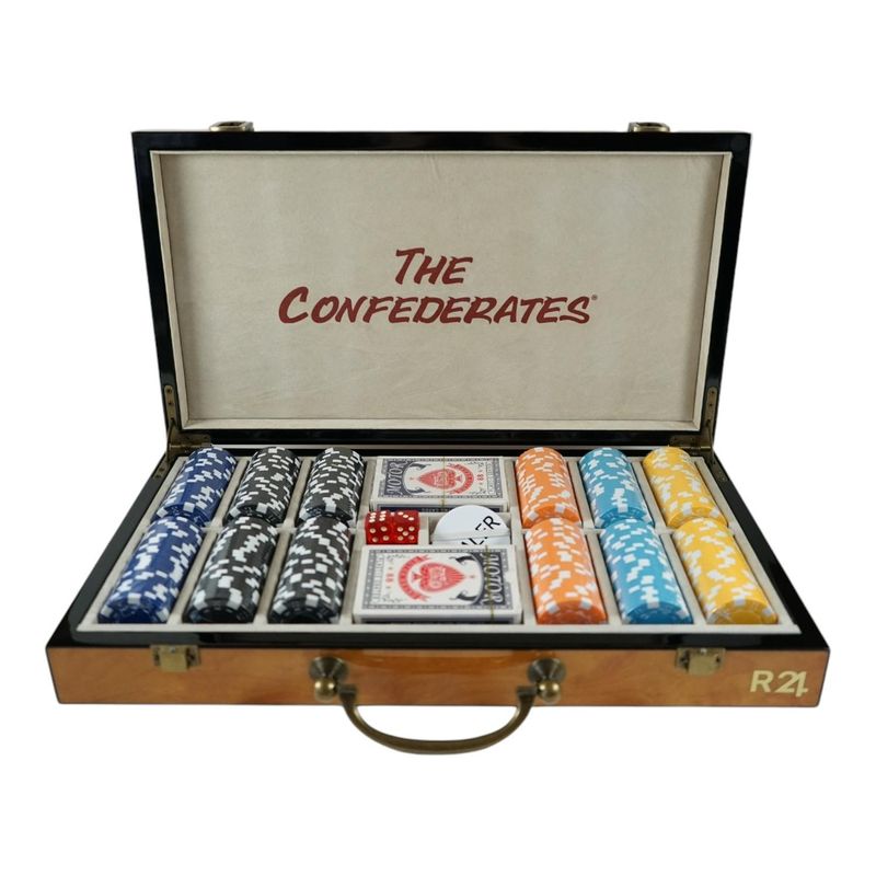 R24 - SET JUEGO DE POKER PROFESIONAL + MALETA DE MADERA