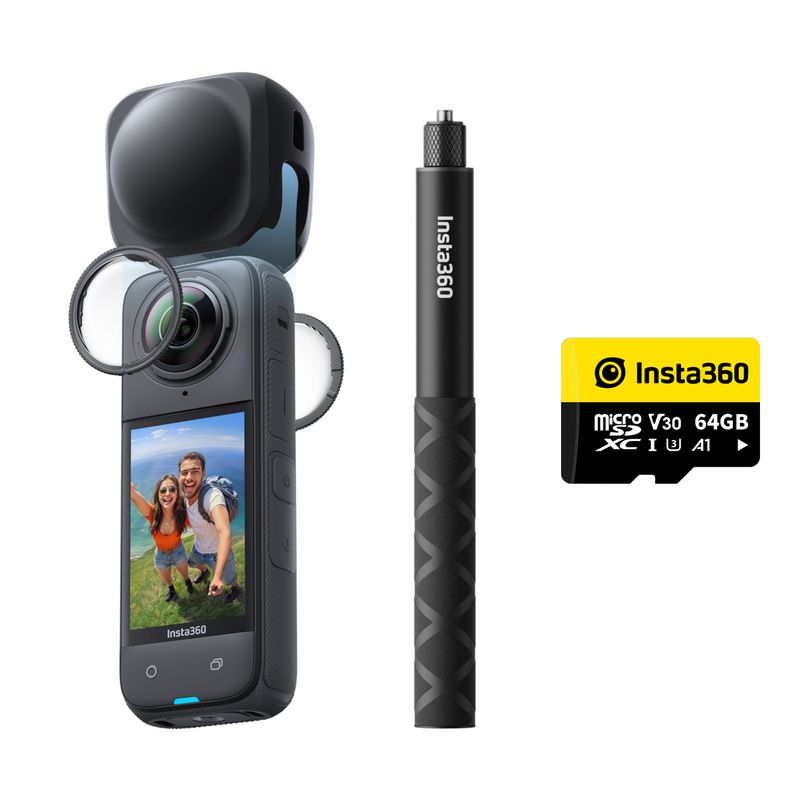 INSTA 360 - Insta360 X4 Paquete Get-Set Con Tarjeta MicroSD de 64 GB
