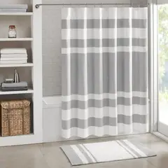 AZ AURAZEUS - Cortina De Baño Diseño Impermeable Tela Bano + 12 Ganchos Aura Zeus