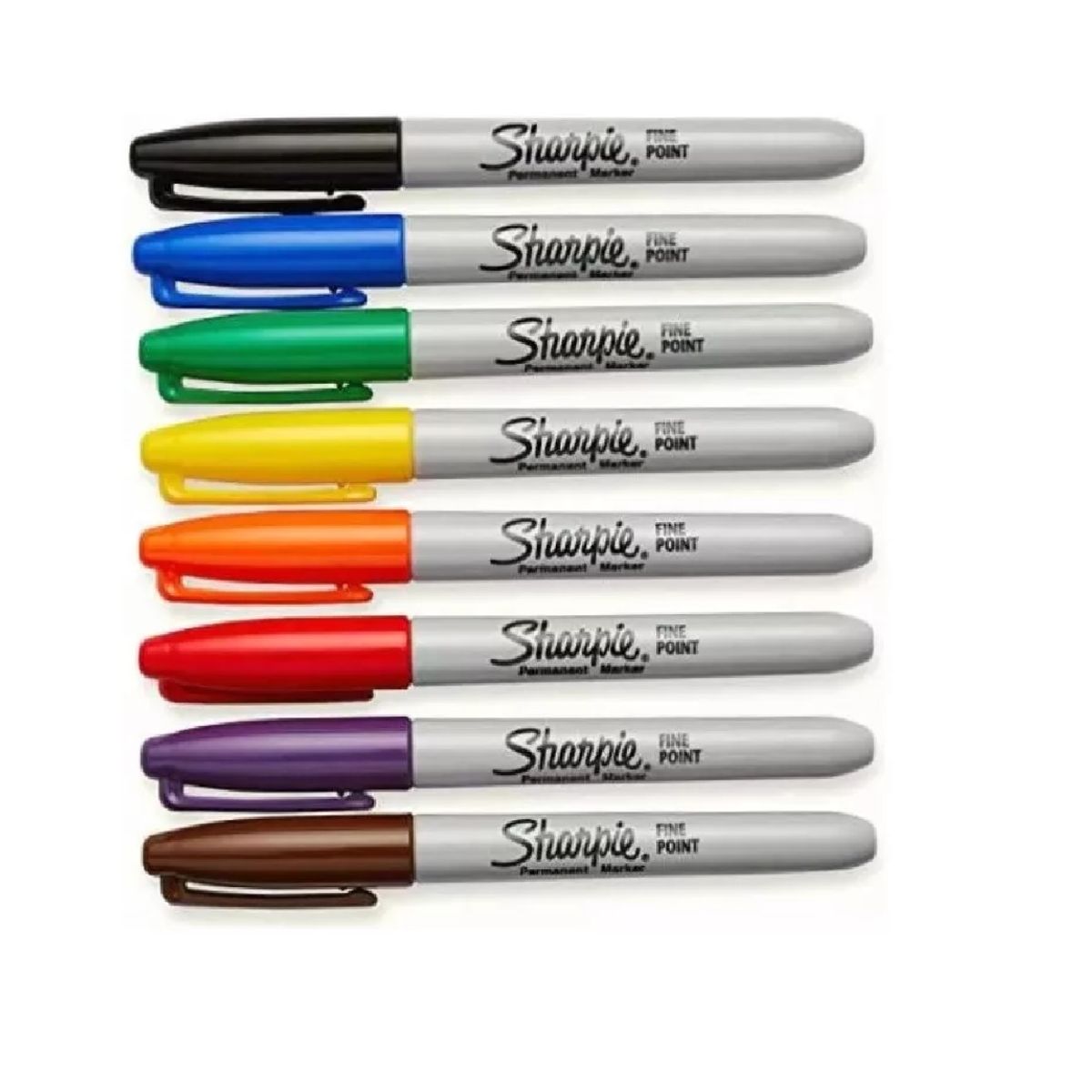 SHARPIE - Marcadores Sharpie 8 Colores Permanente Punta Fina Escolar