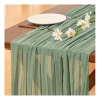 Camino De Mesas Gasa Rectangular Mantel Centro Tela 300 x 90 Cm Az