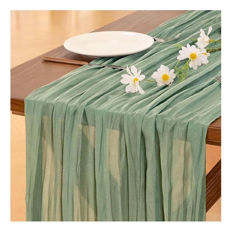 AZ AURAZEUS - Camino De Mesas Gasa Rectangular Mantel Centro Tela 300 x 90 Cm Az