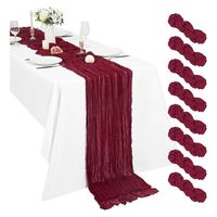 Camino De Mesas Gasa Rectangular Mantel De Centro Tela 300 x 90 Cm Az