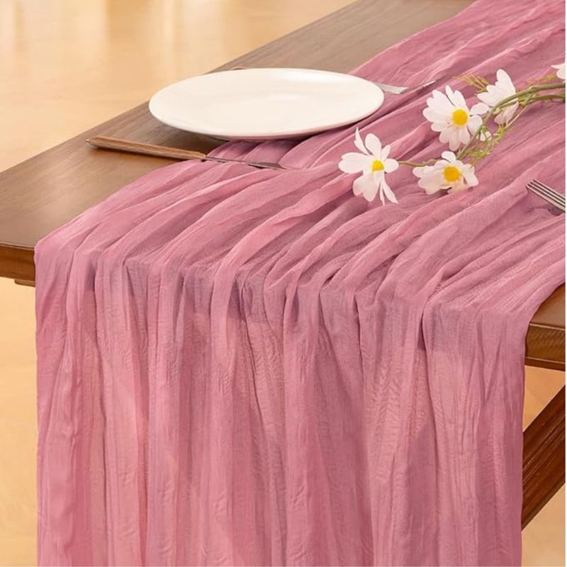 AZ AURAZEUS - Camino De Mesas Gasa Rectangular Mantel Centro Tela 300 x 90 Cm Az