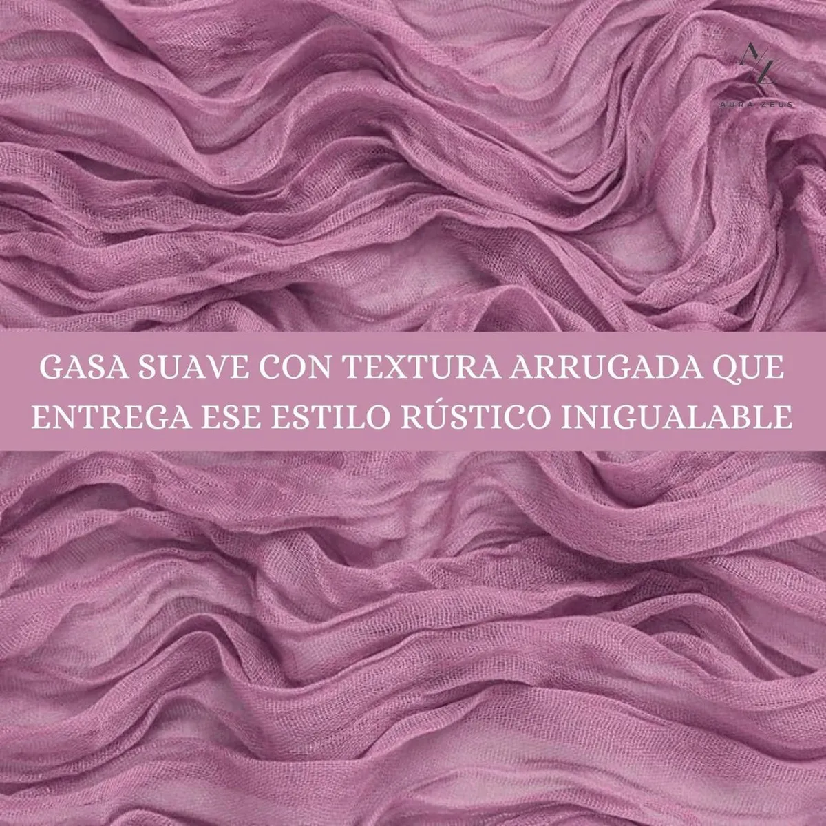 AZ AURAZEUS - Camino De Mesas Gasa Rectangular Mantel Centro Tela 300 x 90 Cm Az