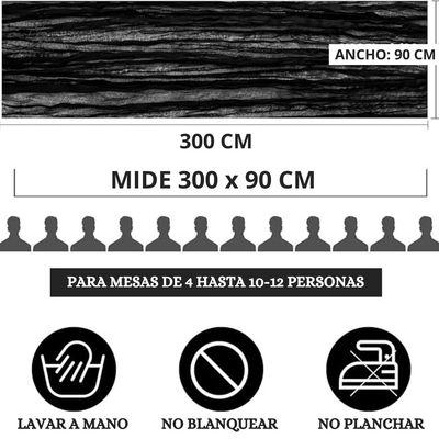 Imagen 2 del producto Camino De Mesas Gasa Rectangular Mantel Centro Tela 300 x 90 Cm Az