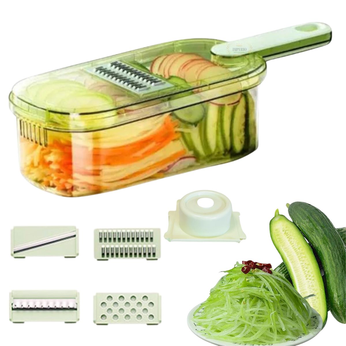 GENERICO - Cortador de Verduras 4 En 1 Mulfuncional