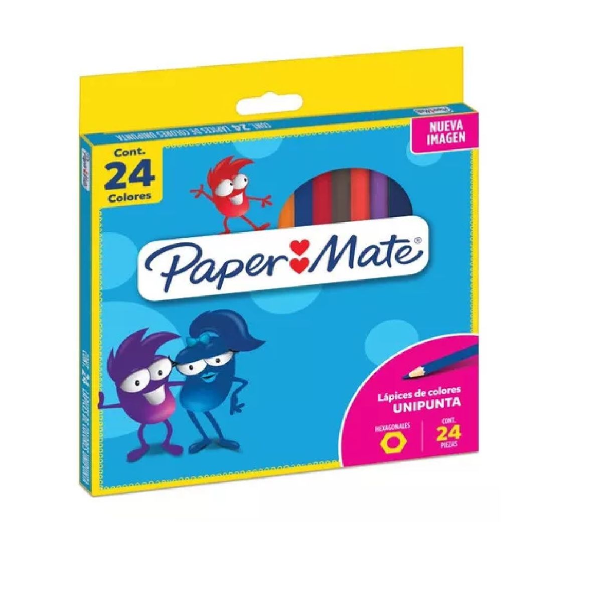 PAPER MATE - Lapices De Color Hexagonal Paper Mate Estuche Por 24 Unidade