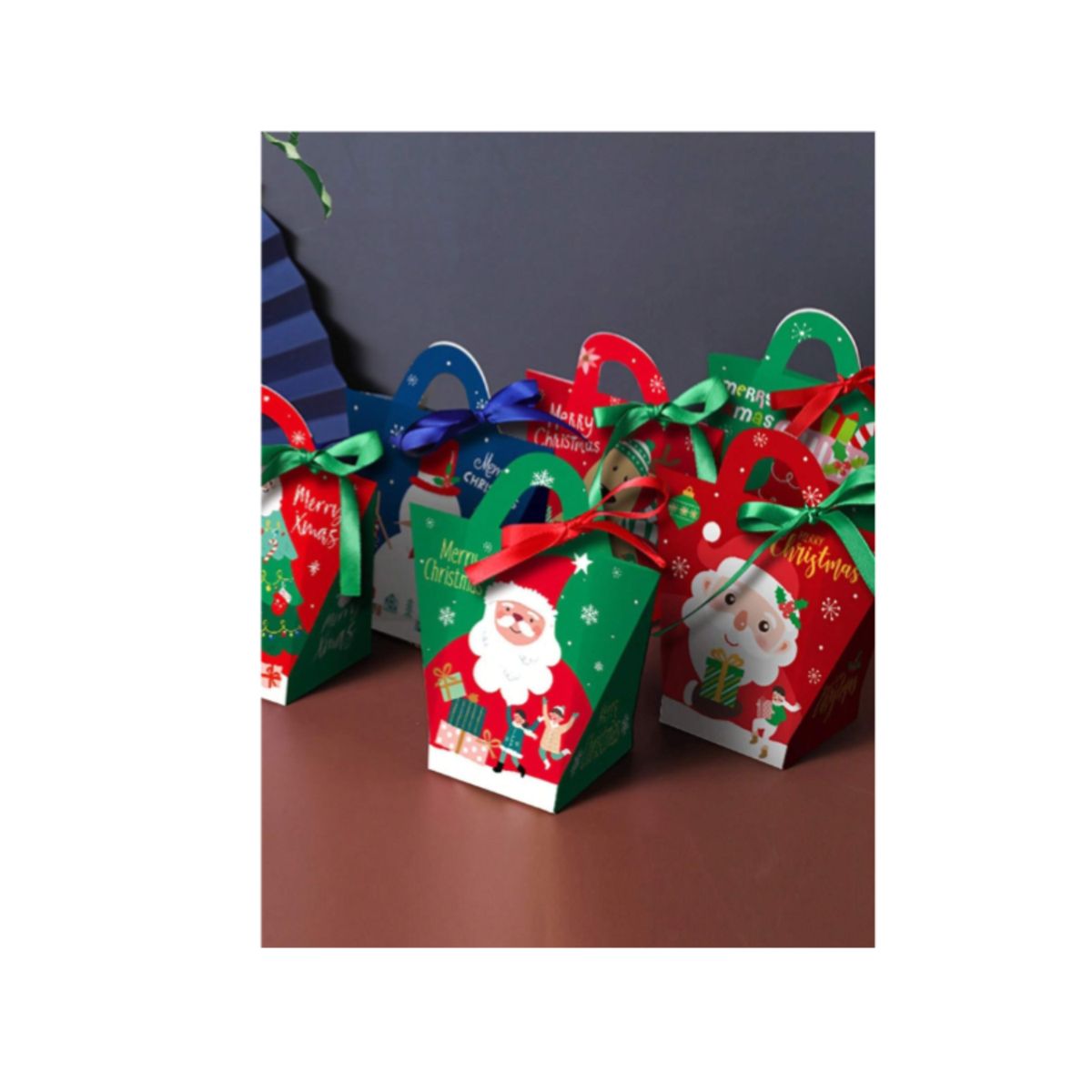 GENERICO - Kit de 6 Cajas de regalo de galletas y dulces navideños