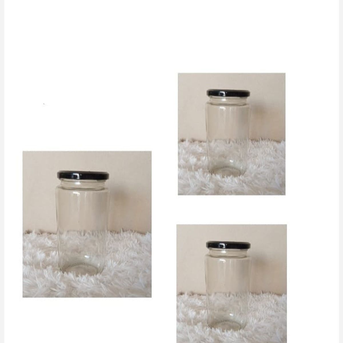 GENERICO - Frasco De Vidrio Tapa Negra