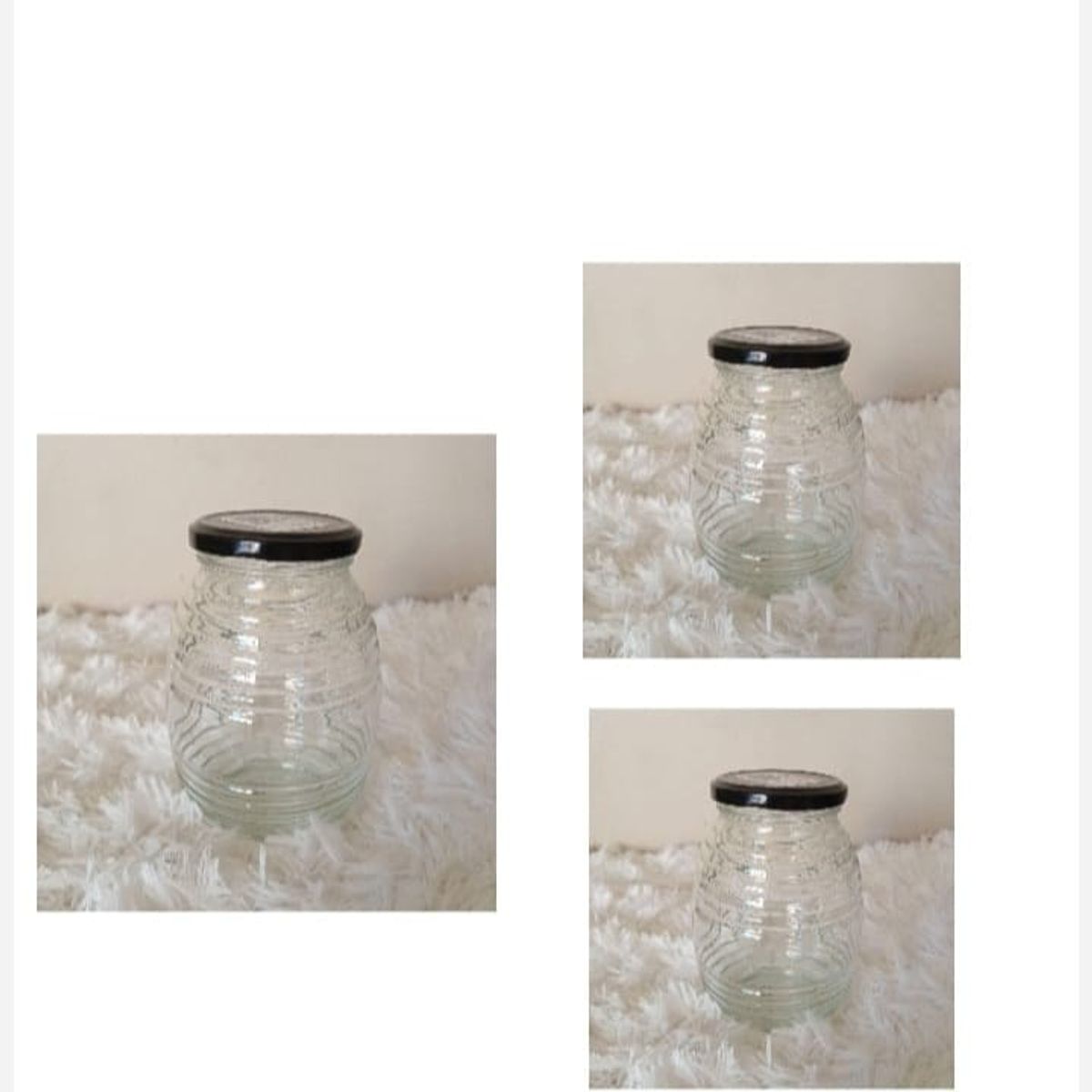 GENERICO - Frasco De Vidrio Tapa Negra Pequeño