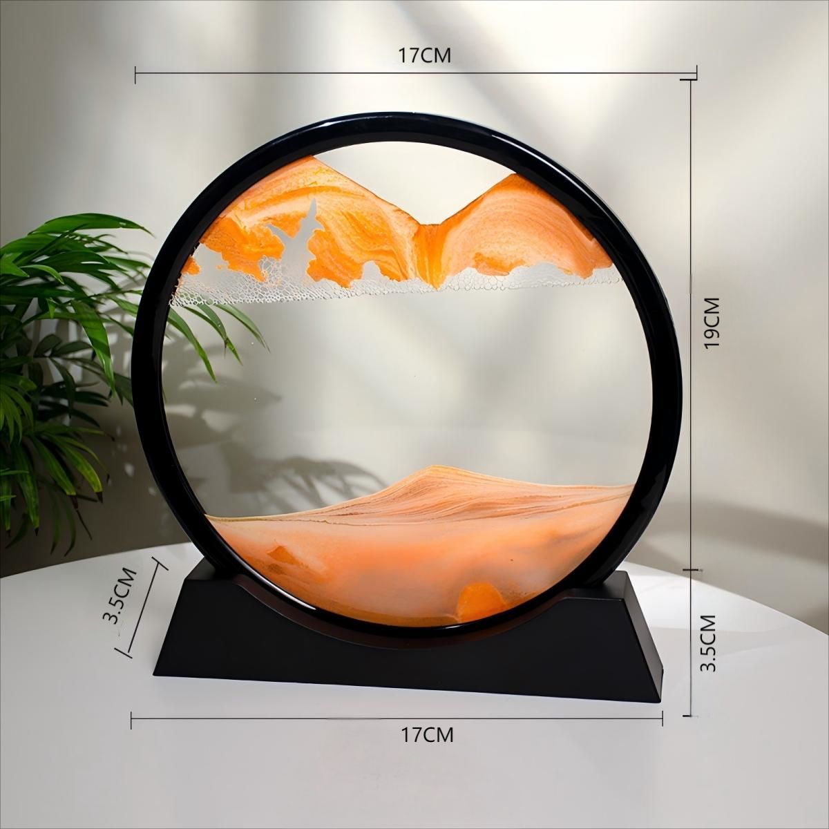 GENERICO - 3D Amarillo Deep Sea Sand Scene Moving Sand Painting Regalo Relajante