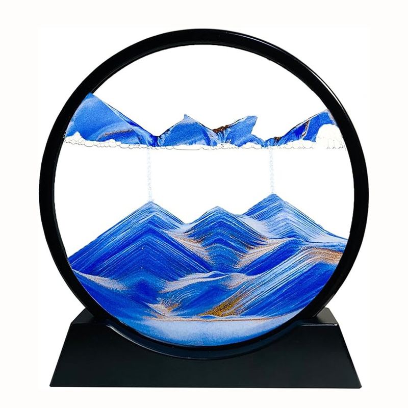 GENERICO - 3D Azul Deep Sea Sand Scene Moving Sand Painting Regalo Relajante