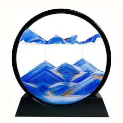 GENERICO - 3D Azul Deep Sea Sand Scene Moving Sand Painting Regalo Relajante