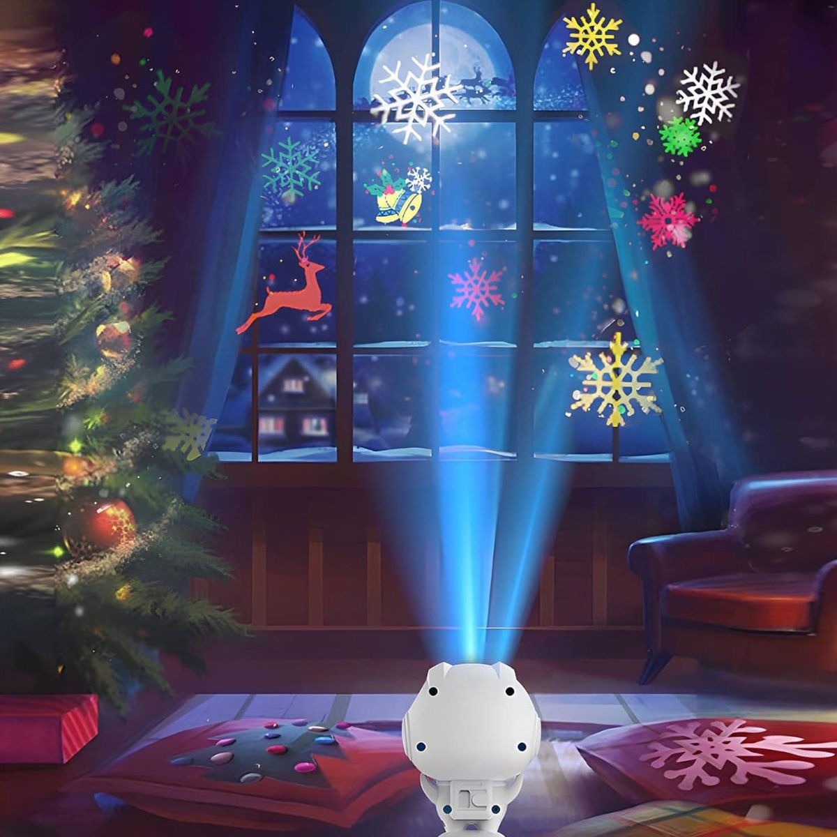 GENERICO - Proyector Astronauta De Luces Navideñas