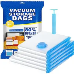SAVER VACUUM BAG - Bolsas Al Vacio Pack 5 Diferentes Tamaños Comprimir Ropa