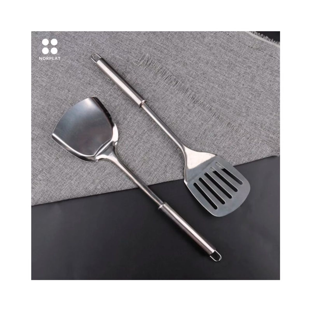GENERICO - Set 6 Utensilios De Cocina Acero Inoxidable Premium - Cukin