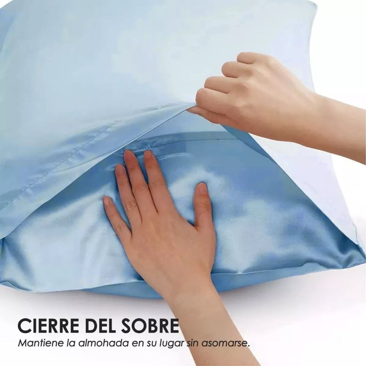GENERICO - Set 2 Funda Almohada Satín Saten Tipo Seda 51x76cm