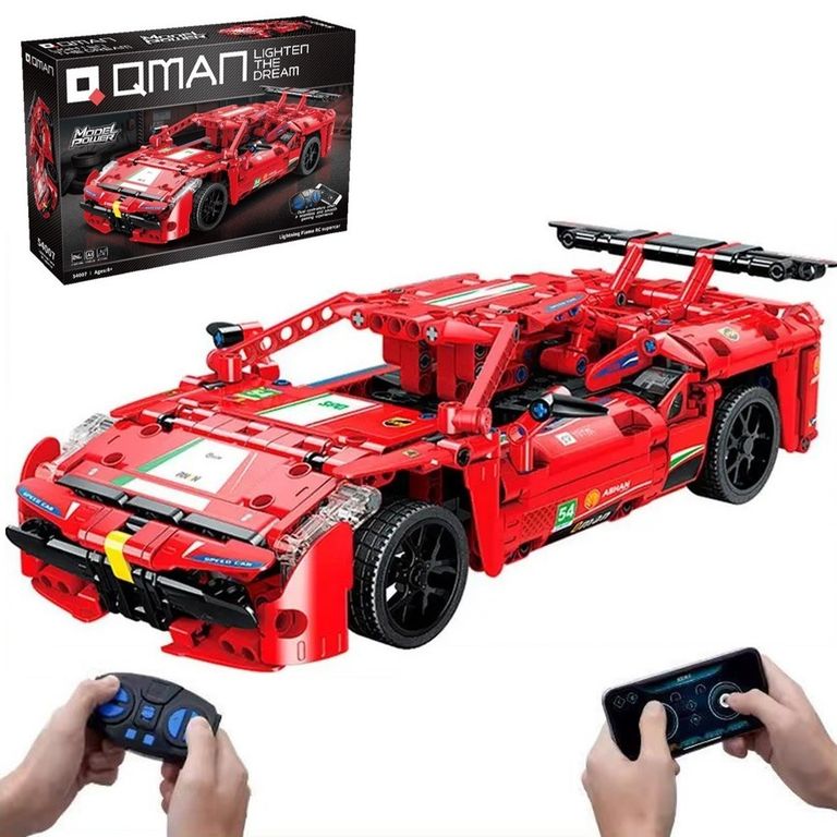 Auto Carreras Rojo Bloques Control Remoto o Smartphone