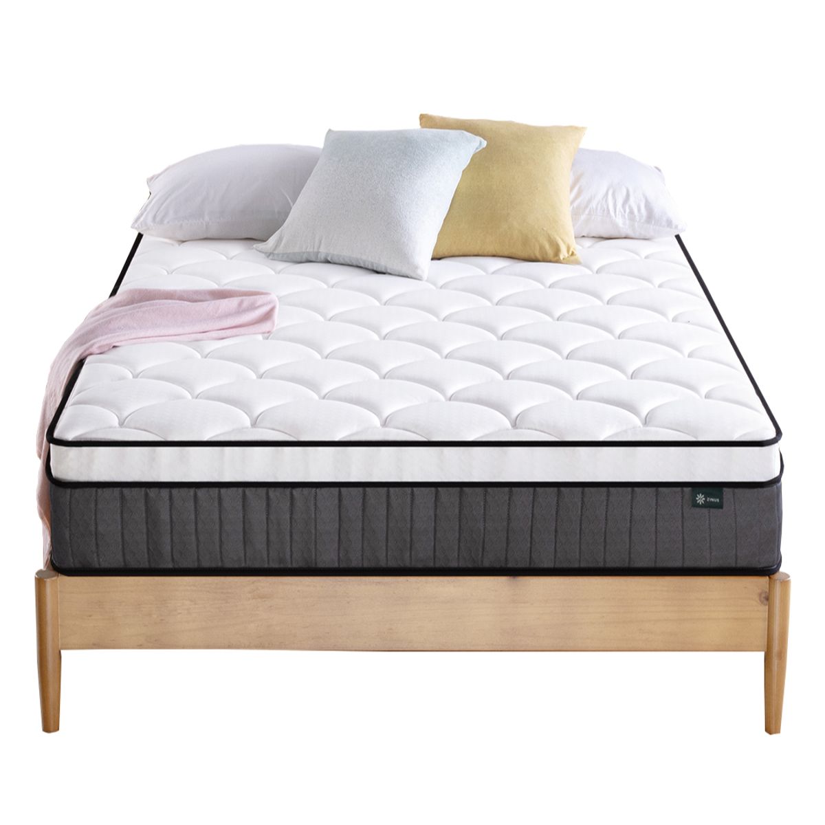 ZINUS - Colchón Zinus King 180x200x25cm Espuma y Resortes Pocket