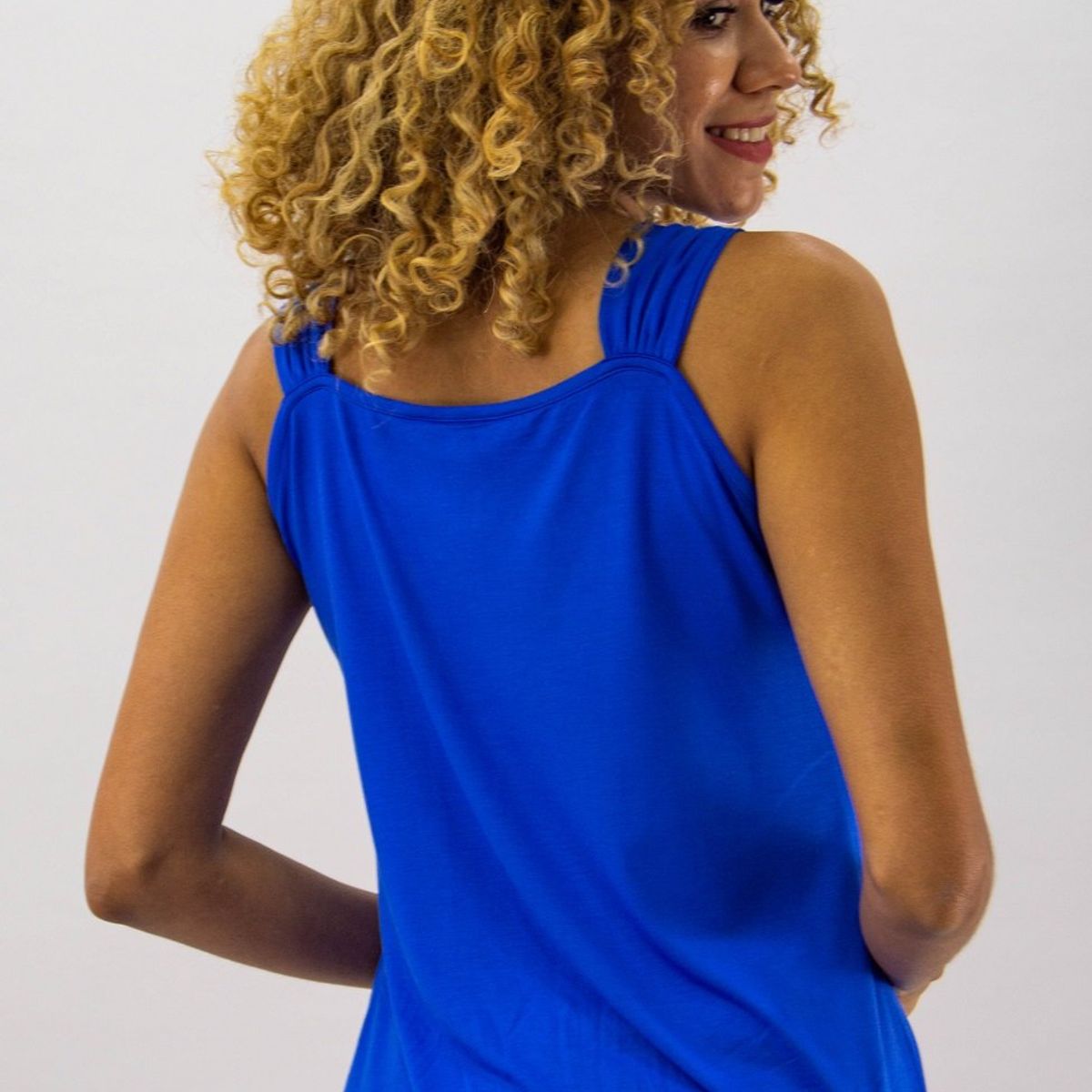 TENTATION - Polera Ojetillo Modal Azul Tentation