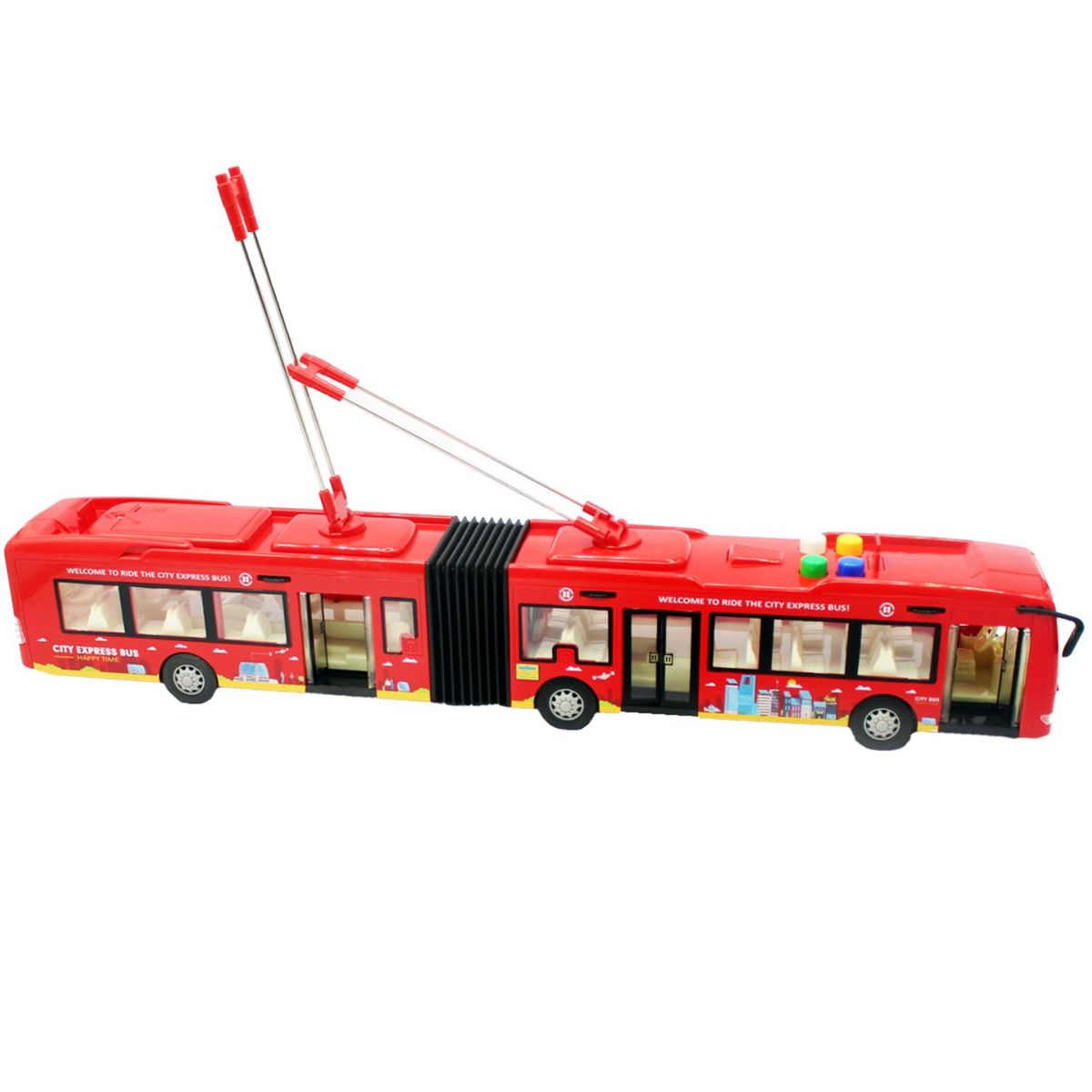 GENERICO - Bus Juguete A Fricción Luz Y Sonido Escala 116 - SC