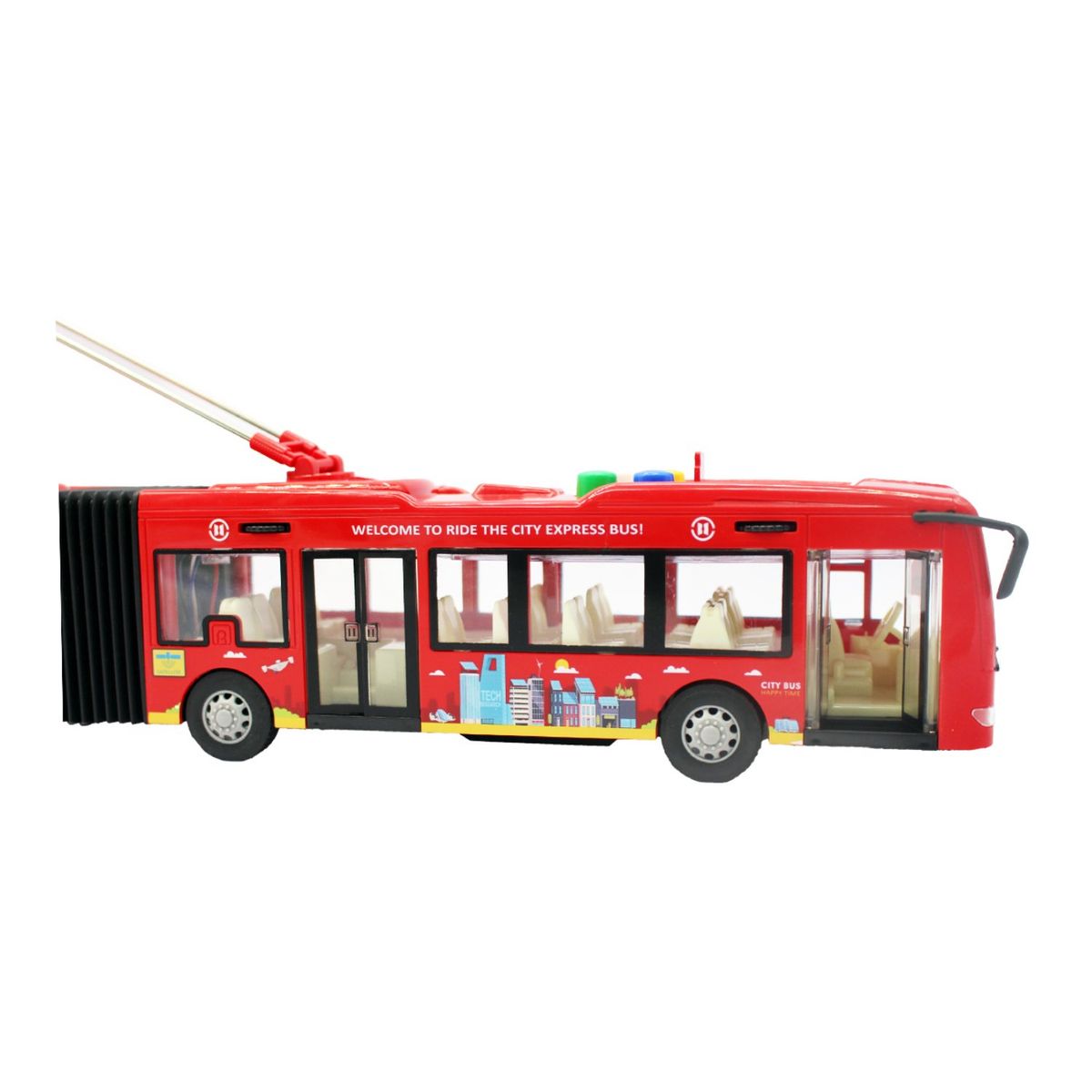 GENERICO - Bus Juguete A Fricción Luz Y Sonido Escala 116 - SC