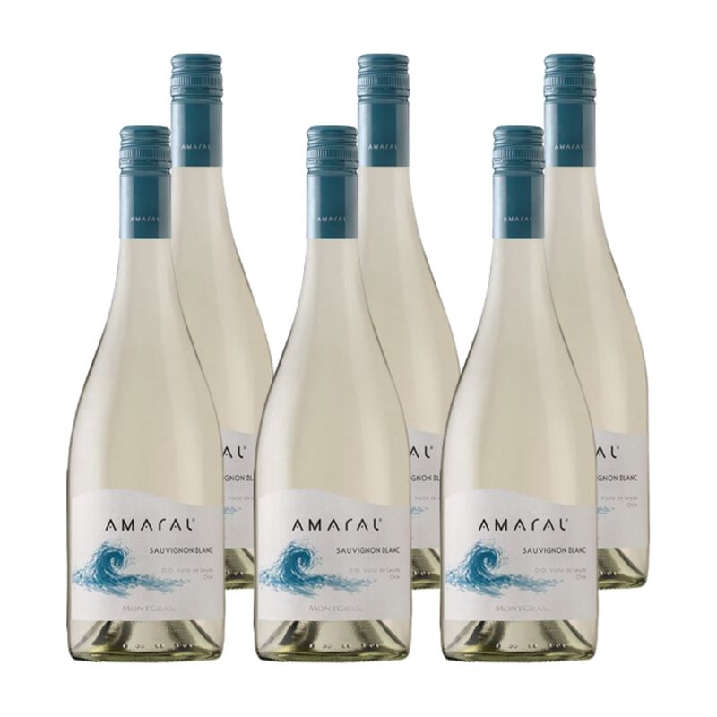 MONTGRAS - Vino Amaral Sauvignon Blanc 750cc x6