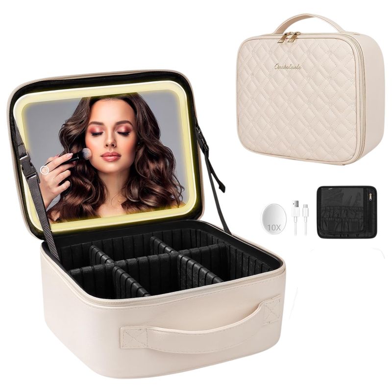 GENERICO - Cosmetiqueros  Organizador Cosmeticos Maquillaje Con Espejo